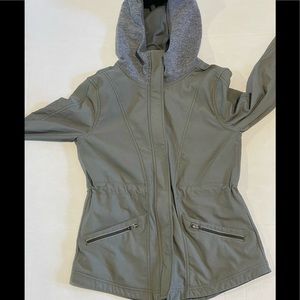 Ivivva‎ hooded jacket women size 12 olive green/gray